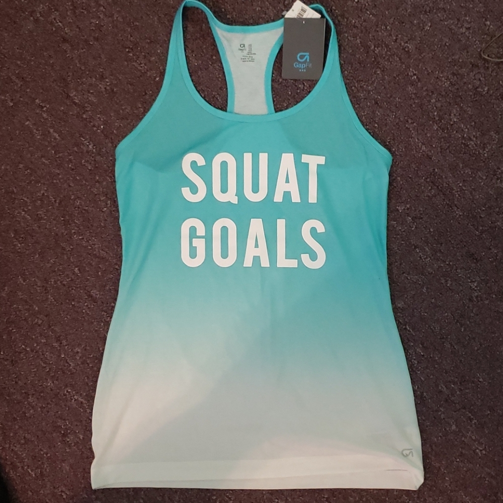 GapFit Squat Goals tank NWT